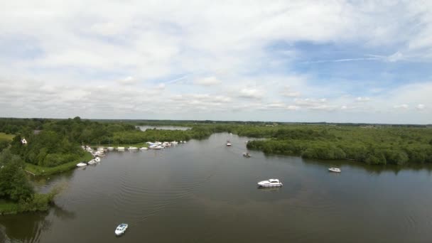 Légi Felvételek Malthouse Broad Ranworth Norfolk Felett — Stock videók