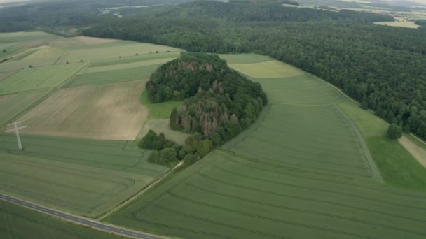 Droneskudd Naturlig Landskap Tyskland Niedersachsen – stockvideo