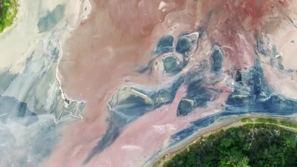 Aerial Cenital Skott Den Östra Delen Salt Lägenheter Cabo Rojo — Stockvideo