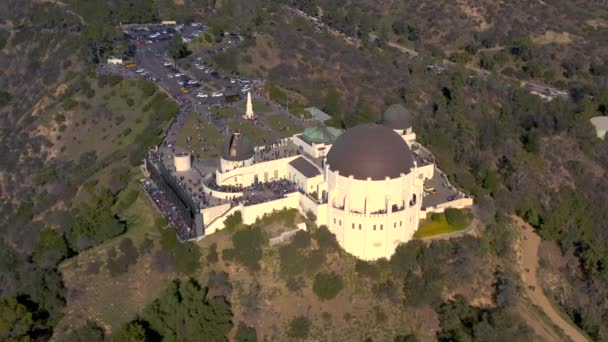 Rund Das Griffith Observatorium Los Angeles Kalifornien — Stockvideo
