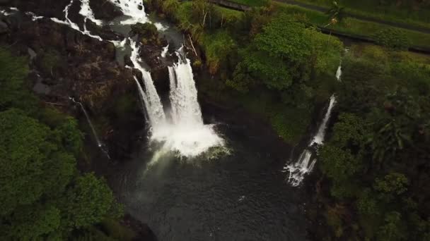 Bird Eye Drone Golpe Chorro Peepee Falls Justo Después Una — Vídeos de Stock