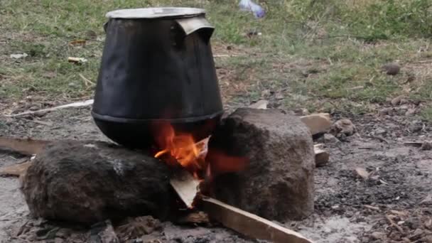 Chama Fogo Capturado Durante Queima — Vídeo de Stock