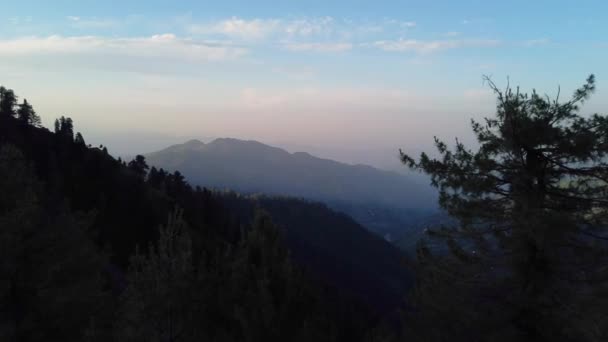 Salida Del Sol Montaña Mirando Valle Cachemira — Vídeo de stock