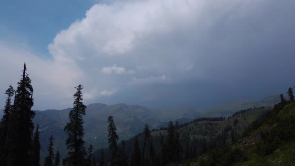 Wolken Top Van Berg Kasjmir — Stockvideo