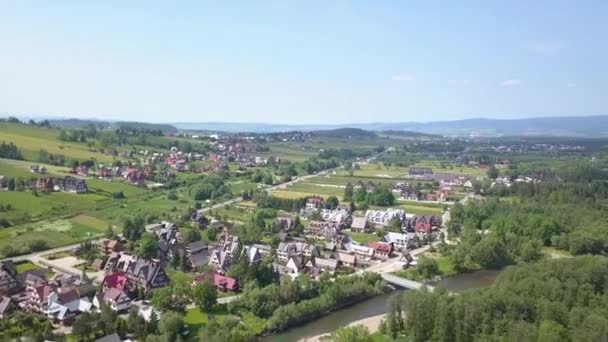 Vista Aérea Del Área Zakopane — Vídeo de stock