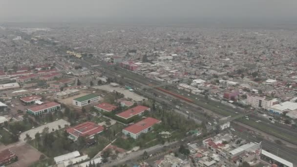 Aerial View Avenue Drone Central Ecatepec墨西哥城 — 图库视频影像