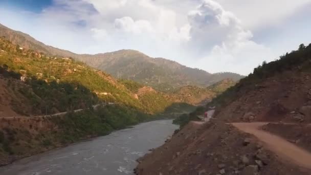 Indus Hyperlapse Auf Der Brücke — Stockvideo