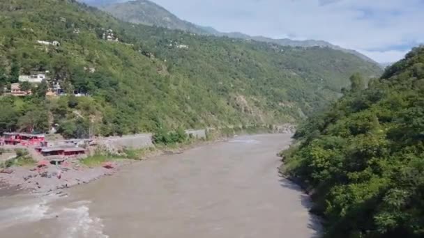 Indus Hyperlapse Auf Der Brücke — Stockvideo