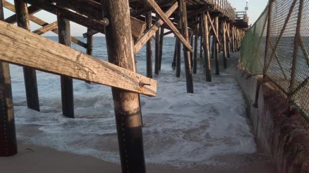 Sob Seal Beach Cais Califórnia — Vídeo de Stock