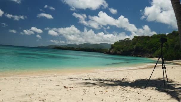 Epický Pohled Magazine Beach Nachází Karibském Ostrově Grenada — Stock video
