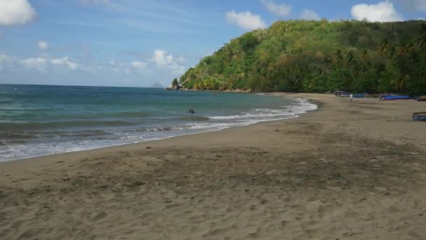 Snímek Epické Karibské Pláže Karibském Ostrově Grenada — Stock video
