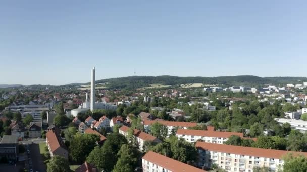 Yumuşak Güneş Işığında Gttingen Drone Hava Görüntüsü Almanya Avrupa — Stok video