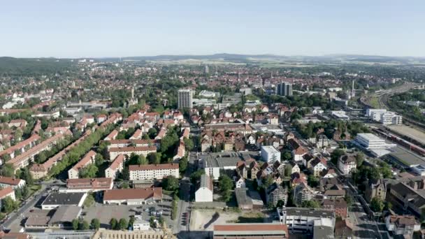 Drone Flygfoto Över Goettingen Vackert Solljus Tyskland Europa — Stockvideo