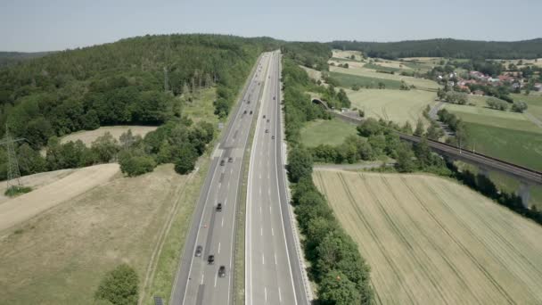 Summer Vacation Traffic Autobahn Germany Europe — Stock Video