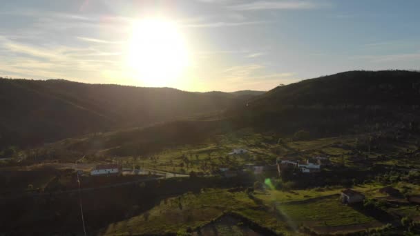 Drone Impressionnant Fsunset Ootage Dans Paysage Magnifique Campagne — Video