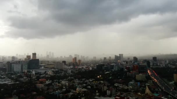 Aerial Footage Mexico City Storm — Stock Video