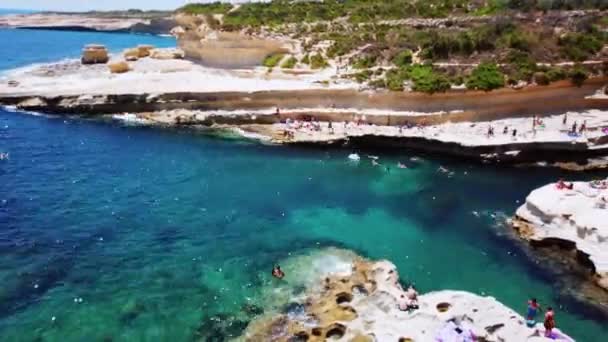 Timelapse Video Malta Peter Pool Soleado Día Verano 2019 — Vídeos de Stock