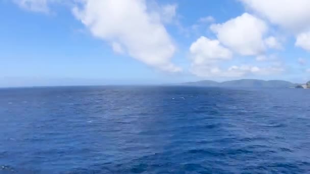 Zeitraffer Verfolgen Vorbeifahrende Boote Auf Den Kerama Inseln Okinawa Japan — Stockvideo
