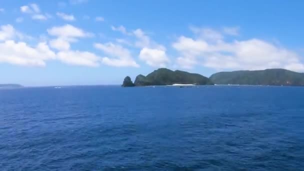 Követem Hyperlapse Tiszta Égbolt Fehér Felhők Kerama Szigeteken Okinawa Japán — Stock videók