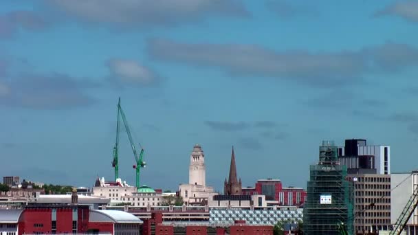 Time Lapse Leeds City Centre Skyline Including Parkinson Building Leeds — Stock video