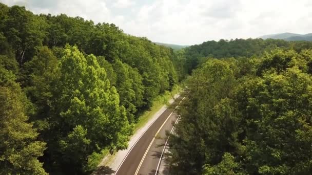 Winding Green Mountain Tennessee Road Jellico — Stock Video
