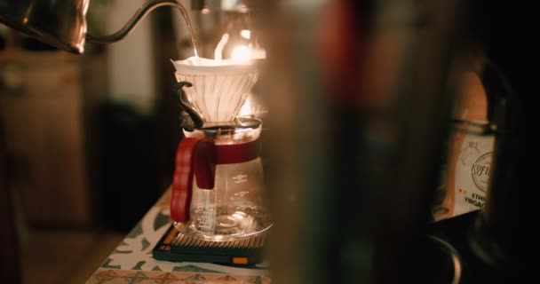Kaffe Dropp Stil Slow Motion — Stockvideo