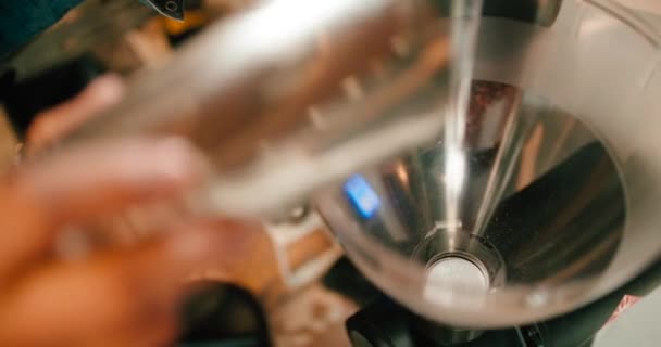 Kaffebönor Faller Slow Motion — Stockvideo