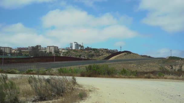 Abd Ile Meksika Arasındaki Uluslararası Sınır San Ysidro California Sınır — Stok video