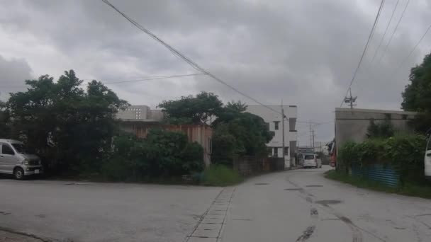 Synspunktet Går Rundt Hjørne Beboelseskvarter Zamami Okinawa Japan – Stock-video