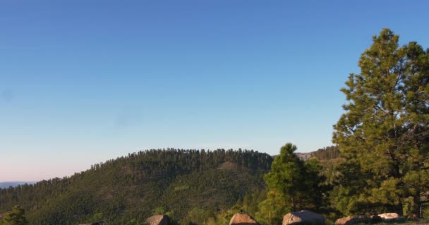 Широкий Снимок Утреннего Восхода Солнца Ларб Холлоу Оверлук Возле Торри — стоковое видео