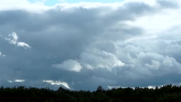 Cloudy Time Lapse Energie Pohybující Mrak Modré Obloze Kde Mraky — Stock video