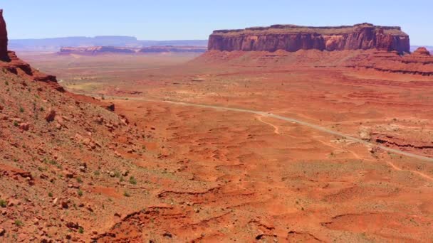 Imagens Aéreas Monument Valley Navajo Tribal Park Entre Utah Arizona — Vídeo de Stock