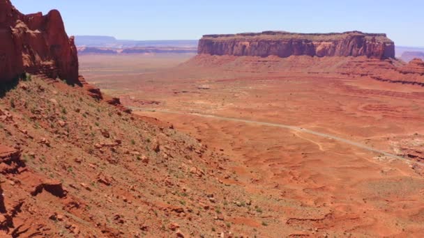 Drohnenaufnahmen Vom Monument Valley Navajo Tribal Park Zwischen Utah Und — Stockvideo