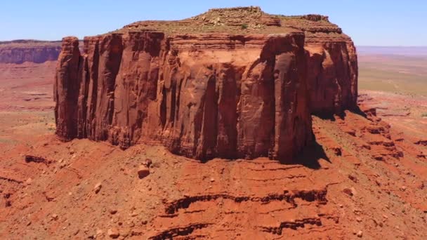 Flygbilder Monument Valley Navajo Tribal Park Mellan Utah Och Arizona — Stockvideo