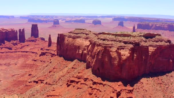 Légi Felvétel Monument Valley Navajo Törzsi Parkról Utah Arizona Között — Stock videók