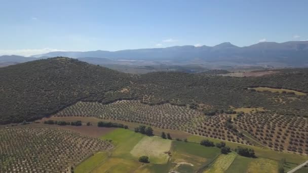Luchtfoto Van Een Snelweg Het Zuiden Van Spanje Omringd Door — Stockvideo