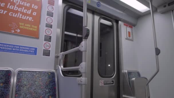 カリフォルニア州ロサンゼルスの列車に座っているハメ撮りの視点 — ストック動画