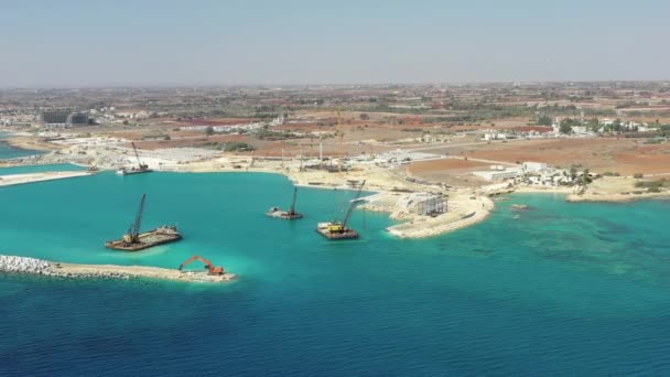 Ayia Napa Marina Budowie — Wideo stockowe