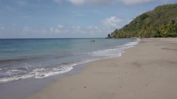 Karibiska Stranden Ligger Grenada — Stockvideo