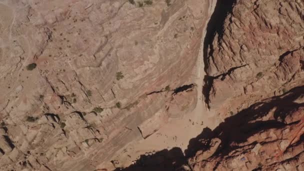 Drone Schot Petra Jordanië Juni 2019 — Stockvideo