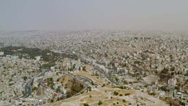 Drone Skjuten Över Amman Jordanien Juni 2019 — Stockvideo