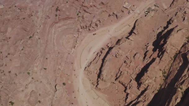 Drone Schot Petra Jordanië Juni 2019 — Stockvideo