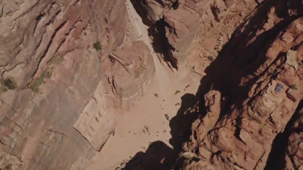 Drone Disparado Sobre Petra Jordânia Junho 2019 — Vídeo de Stock