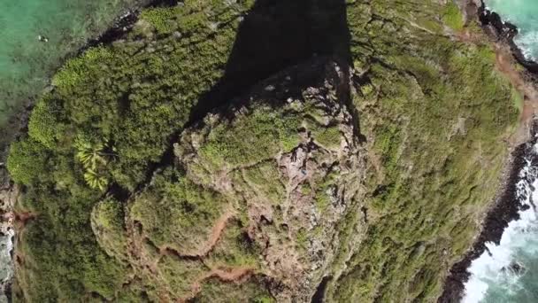 Bird Eye Rising Dron Shot Mthe Chinaman Hat Ostrově Jsou — Stock video