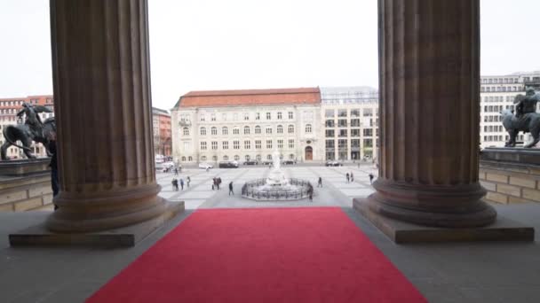 Buitenopnamen Voor Hoofdingang Van Het Konzert Concertgebouw Berlijn Duitsland — Stockvideo