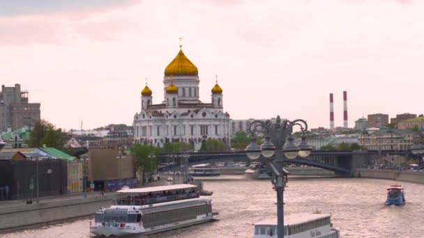 Vista Catedral Cristo Salvador Moscou Rússia — Vídeo de Stock