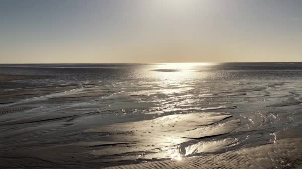 Kuzey Sahilindeki Gel Git Deresi Issız Sonsuz Genişlik Güzel Hava — Stok video