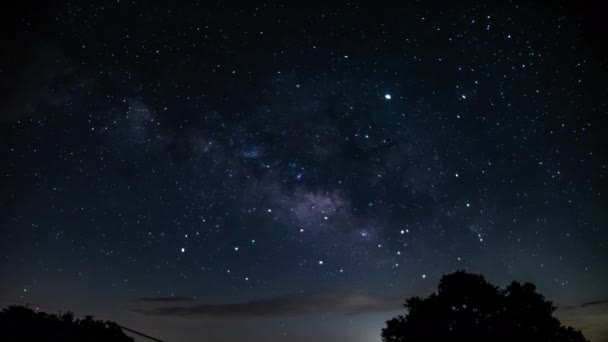 Time Lapse Della Lattea Nel Texas Hill Country Padelle Verso — Video Stock