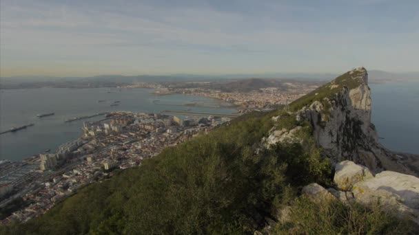 Rock Gibraltar Από Την Κορυφή Time Lapse — Αρχείο Βίντεο