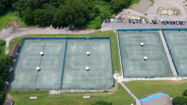 Vue Aérienne Panoramique Des Courts Tennis — Video